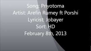 Priyotoma arefin rumey ft porshi [upl. by Naples]