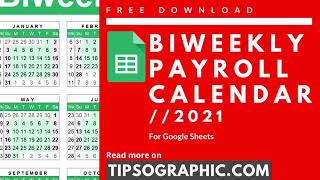 Google Sheets 2021 Biweekly Payroll Calendar Template ► Free Download [upl. by Eimot]