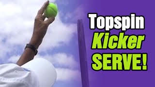 Tennis Serve  Master The Topspin Kick Second Serve [upl. by Aicrop]