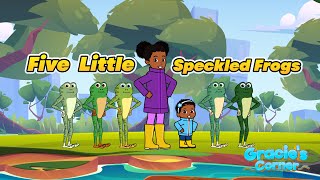 Five Little Speckled Frogs  Counting with Gracie’s Corner  Nursery Rhymes  Kids Songs [upl. by Isiahi252]