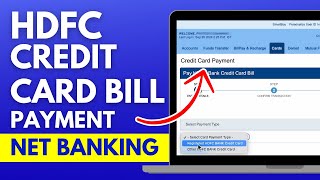 HDFC Credit Card Bill Payment through Net Banking  Quick Steps in 2 Minutes [upl. by Christyna]