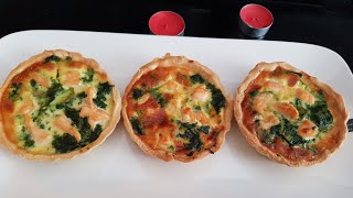 Mini quiche aux épinards saumon et champignon [upl. by Manoff71]