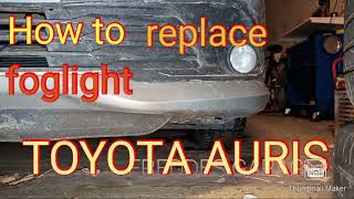 How to replace fog light bulb Toyota Auris foglightbulb replacement hir2 [upl. by Nalla]