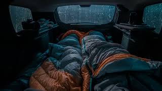 Camping Car Rain Sounds 🌧️ Relaxing Thunder for a Quick and Peaceful Sleep  Car Camping [upl. by Oicaroh]