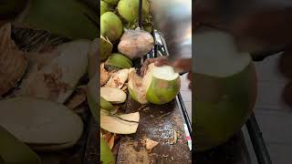 Green coconut cutting skill streetfood coconut fruit streetfruits explore viralvideo [upl. by Elledoj]