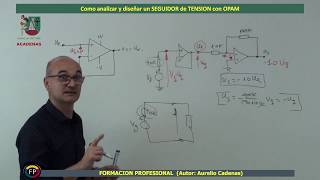 Seguidor de tensión con OPAMP Adaptador de impedancias Clase 63 [upl. by Rihaz854]