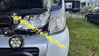 Scheinwerferwechsel am FIAT Ducato 130 Multijet [upl. by Jehanna553]