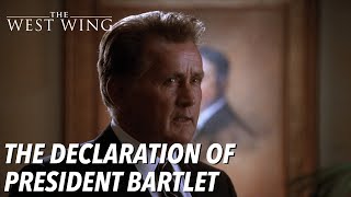 The Declaration of President Barlet  The West Wing [upl. by Aynotahs]