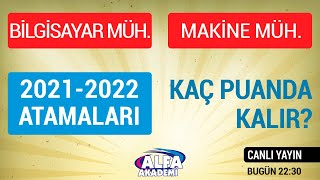 BİLGİSAYAR mühendisi ve MAKİNE mühendisi 20212022 atama puanları ne olur [upl. by Meares]