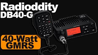 Radioddity DB40G Mobile GMRS Radio Review  DB40G High Power GMRS Radio Overview [upl. by Eirek]