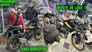 4Lakh Ki Bike ko Bana Diya 30Lakh Ki Bike🔥 NEW EXHAUST FOR RE HIMALAYAN 2024🇮🇳 India ki First [upl. by Donna683]