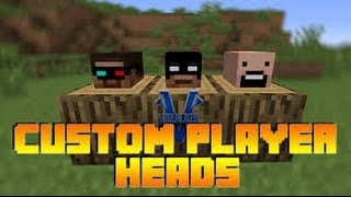 How To Get Custom Player Heads Minecraft 174 No mods [upl. by Cash]