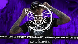 A USTED QUE LE IMPORTA FT MILLONARIO LAVOZDELBARRIO [upl. by Amilb]