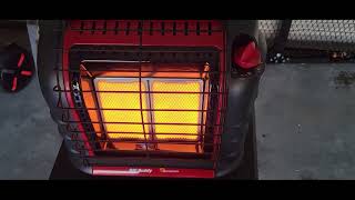 Mr Heater Big Buddy Portable Radiant Propane Heater Unboxing amp First Use [upl. by Gnet]