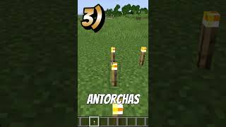 ⛏⚒ 5 COSAS que no SABÍAS de las ANTORCHAS en MINECRAFT 🕯 shorts [upl. by Aletse]