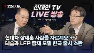 현대차 장재훈 사장을 자르세요  테슬라 LFP 탑재 모델 한국 출시 소란 3시간 230718 [upl. by Enyaw]