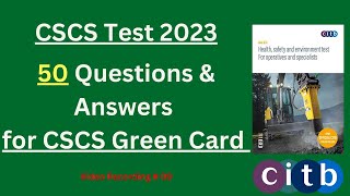 CSCS Test 2023  50 New QampA  CSCS Card UK  CiTB Test UK 2023 CSCS Test Preparation 2023  CSCS [upl. by Yrrak78]