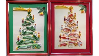 Paper Quilling Christmas tree and pirograpf [upl. by Amaty150]