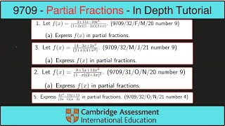 Partial Fractions Full Tutorial [upl. by Ynoyrb675]