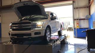 Stock Dyno 2018 F150 50 331 Gear Stock tires 93 Octane 348rwhp 386rwtq [upl. by Ebner]