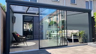 🔒 SLOTSYSTEEM Glazenschuifdeuren  VERANDA TERRASOVERKAPPING [upl. by Frum]