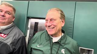 Tom Izzo postpractice press briefing  thoughts for Steve Finamore and more [upl. by Atteloiv]