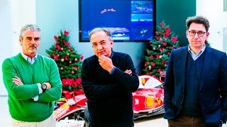 Ferrari Marchionne Arrivabene e Binotto allincontro di fine anno [upl. by Llirrem]