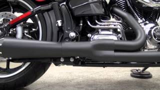 Softail Breakout With Road Rage 2 into 1 Exhaust [upl. by Afrikah]