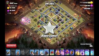 TH 13 VS TH 13 QUEEN WALK HYBRIDS CLASH OF CLAN [upl. by Melantha]