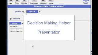 Entscheidungshilfe Software Decision Making Helper Demo [upl. by Ahsinert]