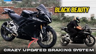 Crazy Breaking System In R15 V3 🔥Modified Yamaha R15 V3 quotTHE DARK HORSEquot [upl. by Audres]