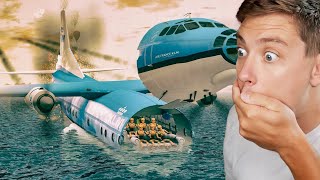 Reacting To SCARY Plane Crashes in beamNG [upl. by Anirahtak]