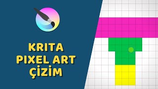 Krita  Piksel Resim Oluşturma Pixel Art [upl. by Ellersick]