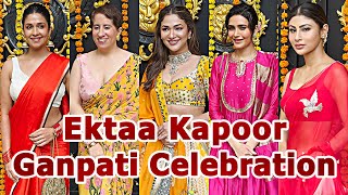 Ekta Kapoors Ganpati Celebration 2024  TV Celebs  Bollywood Celebs [upl. by Kingdon690]