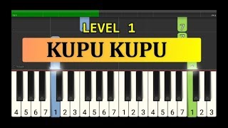 melodi piano kupu kupu yang lucu  tutorial piano grade 1  lagu anak indonesia  not pianika [upl. by Joan]