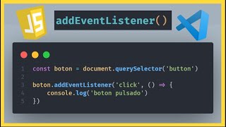 👉 Como usar addEventListener en JAVASCRIPT😱 [upl. by Nauq]