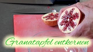 Granatapfel entkernen ohne Wasser  Tipps und Tricks [upl. by Tita319]