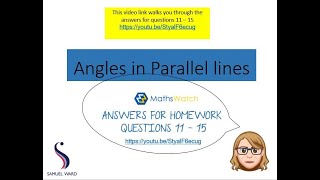 Week 10 Angles in Parallel lines Homework help Mrs Newman [upl. by Hedve]