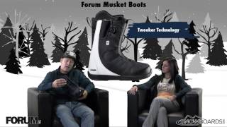 2013 Forum Musket Snowboard Boots Review by Snowboardscom [upl. by Dorr]