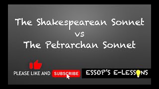 The Petrarchan Sonnet vs The Shakespearean Sonnet Iambic Pentameter Explained EssopsElessons [upl. by Aihsot]