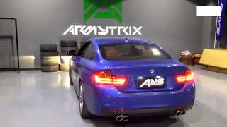 BMW 428i Quadtips conversion with Armytrix Valvetronic Exhaust  Revs [upl. by Assirod802]