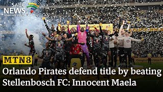 MTN8 Trophy  Orlando Pirates defend title by beating Stellenbosch FC Innocent Maela [upl. by Sej]