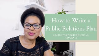 How to write a Public Relations plan [upl. by Bloomer]