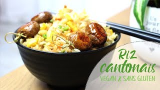 RIZ CANTONAIS amp YAKITORI DE CHAMPIGNONS  VEGAN amp SANS GLUTEN [upl. by Dorie]