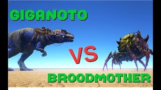 Giganotosaurus VS Broodmother Lysrix  ARK Survival Evolved  Cantex [upl. by Elayne64]