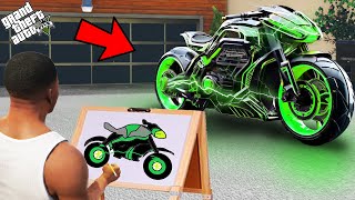 GTA 5  Franklin Find Magical Painting To Make Fastest Super Bike in GTA 5  GTA 5 Mods [upl. by Neelram171]