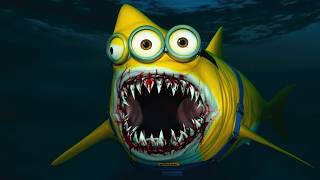 MINIONSHARK Part 2  Story of transformation Minions Parody [upl. by Flori]