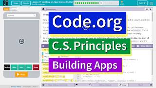 Building an App Canvas Painter Lesson 1713 Tutorial with Answers Codeorg CS Principles [upl. by Lerual]