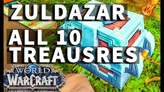 All 10 Treasures of Zuldazar WoW Achievement [upl. by Atteynek]