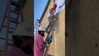 Siding tinyhome woodworking viralvideo [upl. by Tezil655]